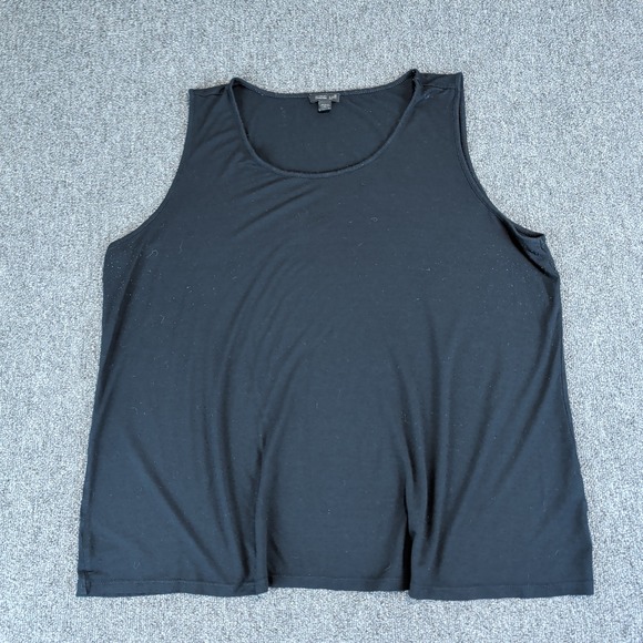 J. Jill Minimalist Wearever Tank Top Women 2X Black Scoop Neck Sleeveless Shell — photo 2